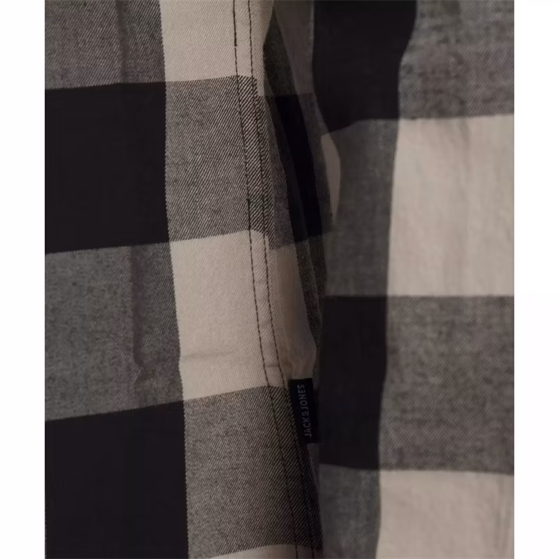 Custom Printing Logo Plaid Long Sleeve Cotton Button up Casual Tactical Men Flannel Shirt Blouse