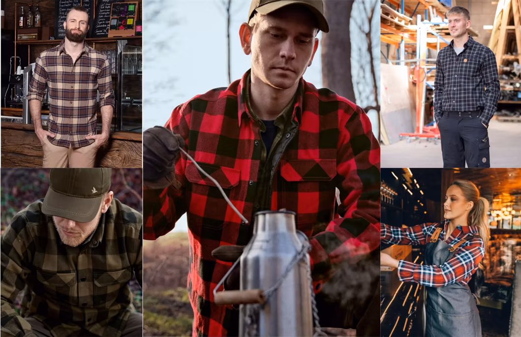 Custom Printing Logo Plaid Long Sleeve Cotton Button up Casual Tactical Men Flannel Shirt Blouse