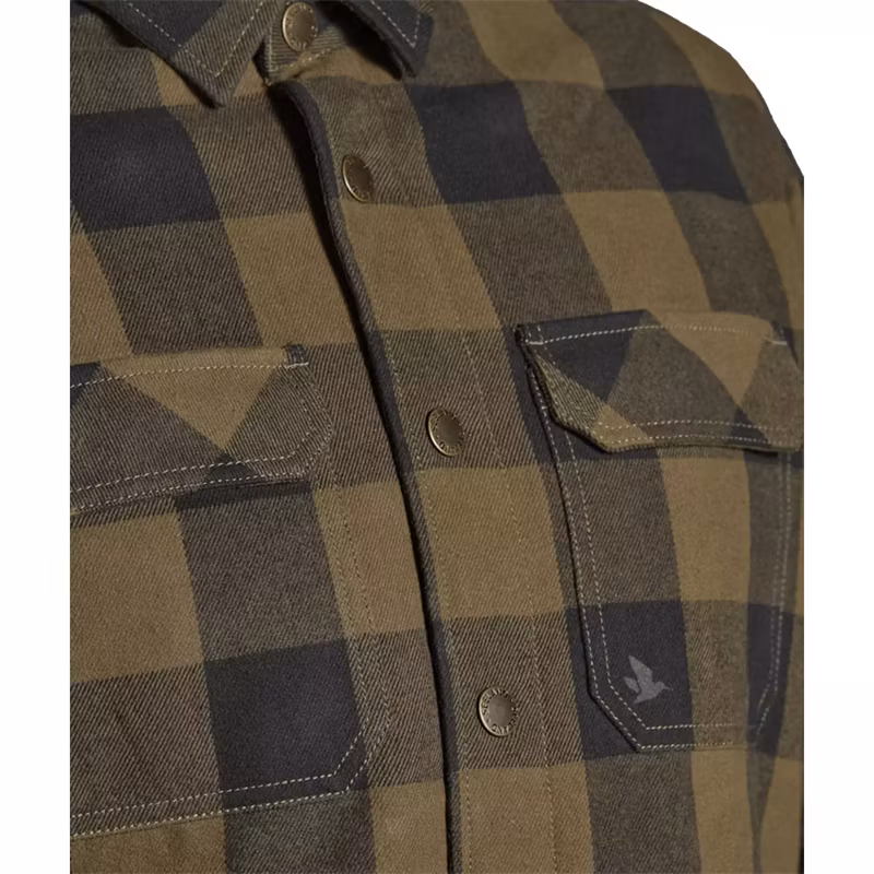 Custom Printing Logo Plaid Long Sleeve Cotton Button up Casual Tactical Men Flannel Shirt Blouse