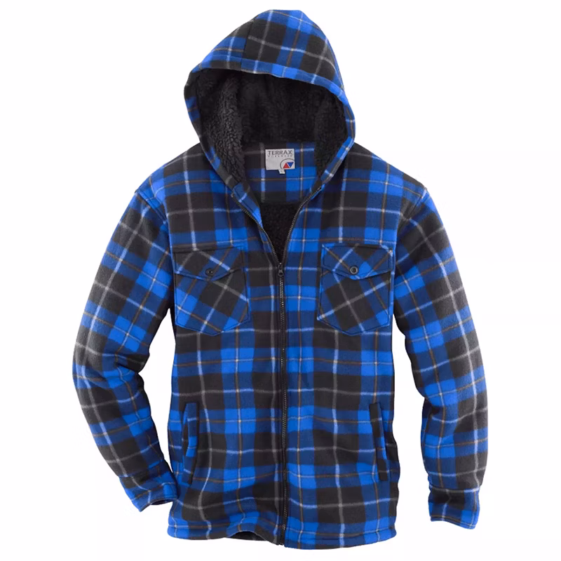 Custom Printing Logo Plaid Long Sleeve Cotton Button up Casual Tactical Men Flannel Shirt Blouse