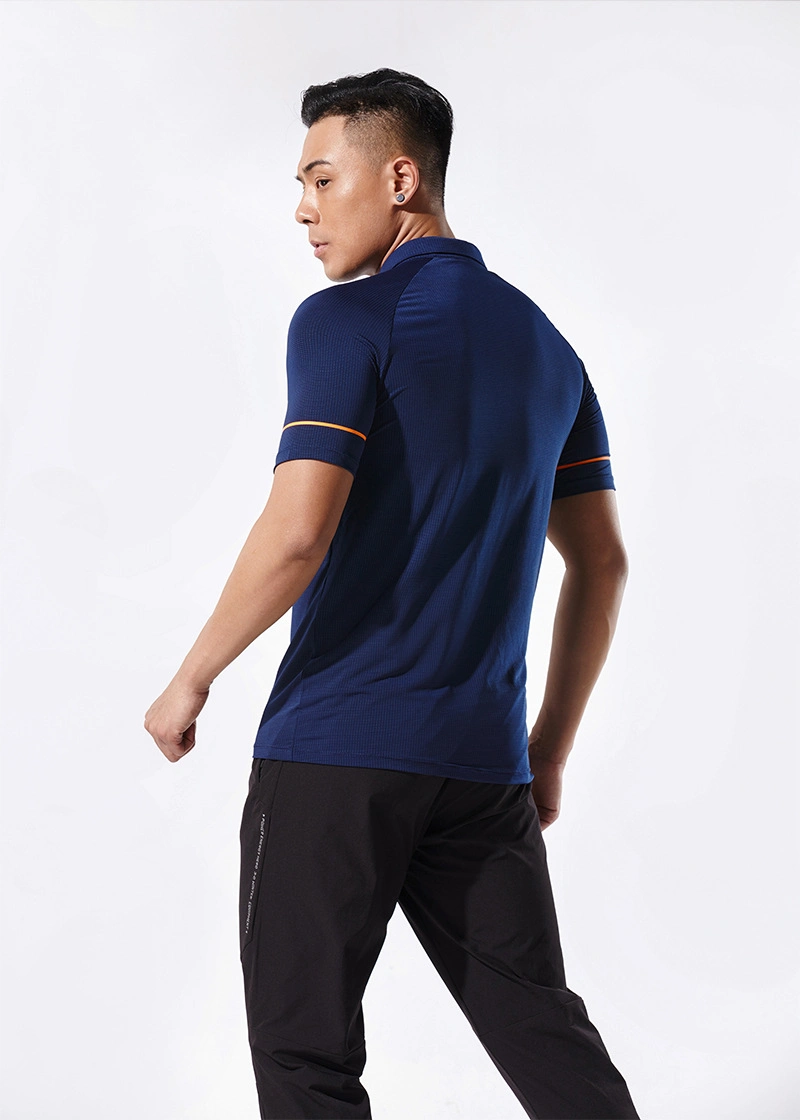 2022 New in-Stock Men&prime; S Polo Shirts Golf Custom Embroidered Pique Polyester Solid Color Polo T Shirt Own Factory Design