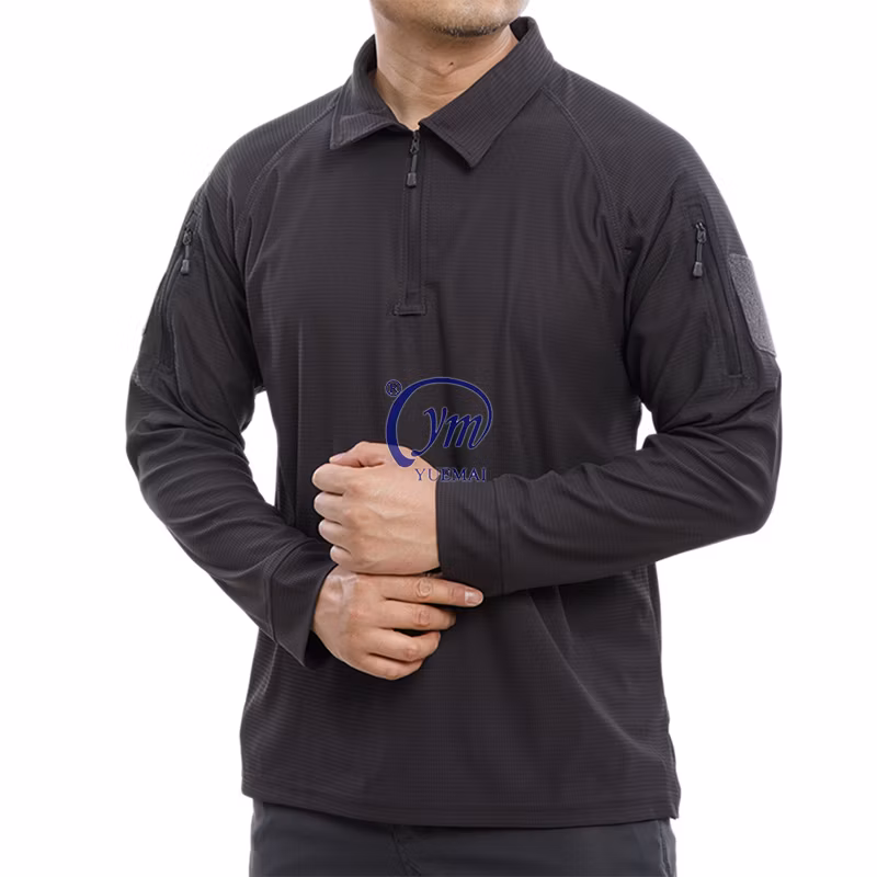 Custom Mens Summer Tactical T-Shirt Short Sleeve Golf Pocket Polo Shirt
