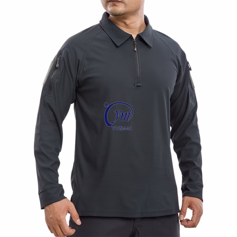 Custom Mens Summer Tactical T-Shirt Short Sleeve Golf Pocket Polo Shirt