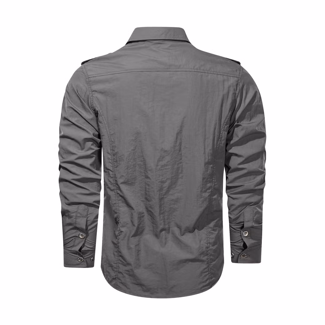 Asiapo China Factory Men′s Active Durable Classic Regular Style Outdoor Long Sleeves Shirt