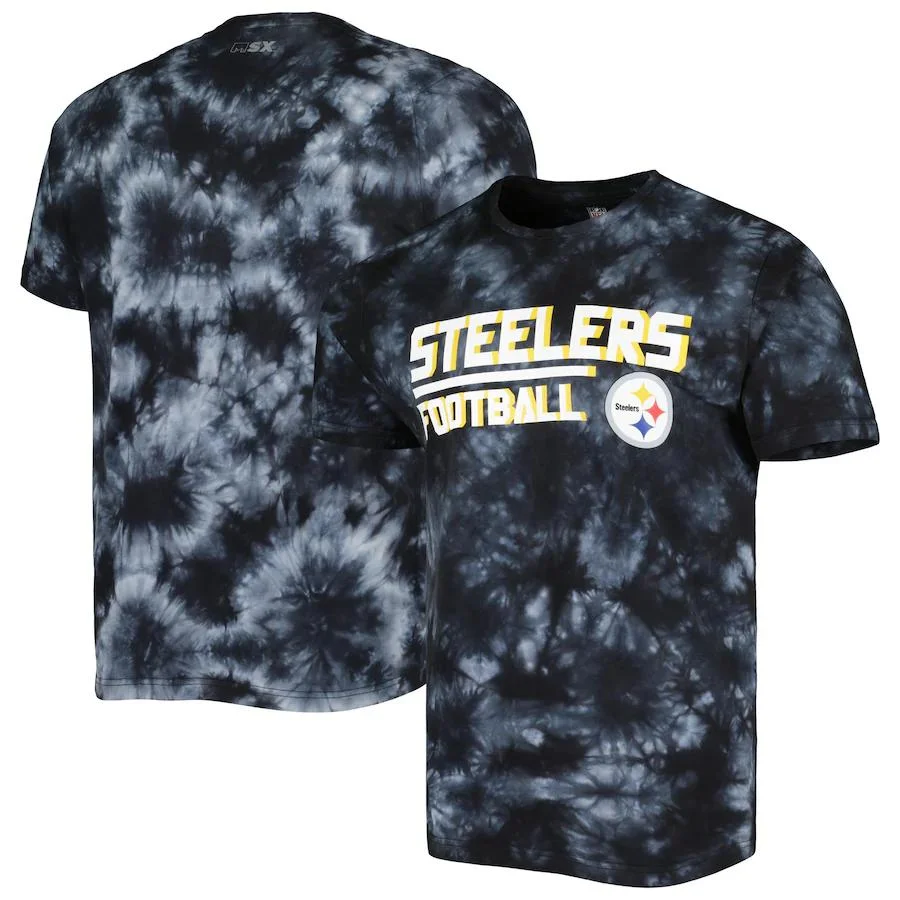 Wholesale Men&prime;s Green Bay Cardinals Panthers Lions Rams Colts Packers Msx by Michael Strahan Black Recovery Tie-Dye T-Shirt