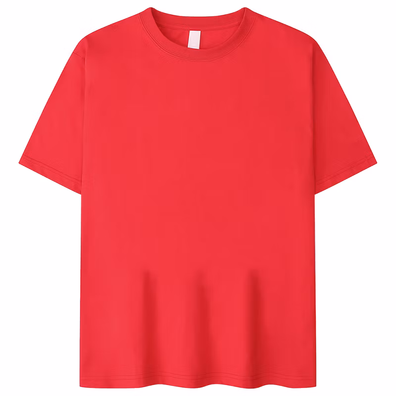 205GSM Unisex White Printed Plain Red Navy Blue Xxxl Round Neck T Shirt for Men Custom