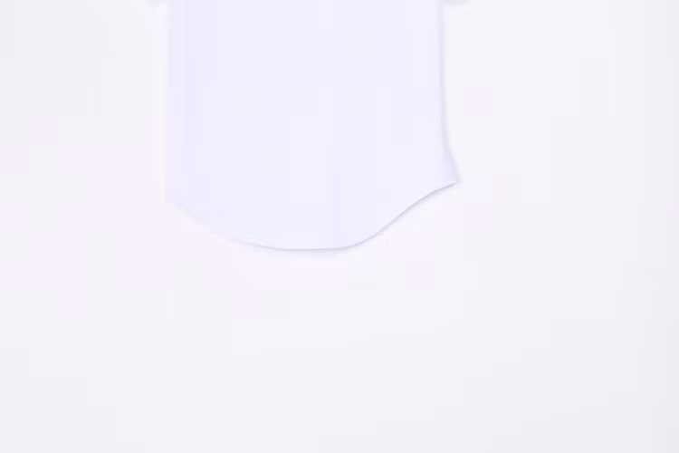 New Designs Widely Used Solid Color Women′s T-Shirts Long Polo Neck Curved Hem Short Sleeve