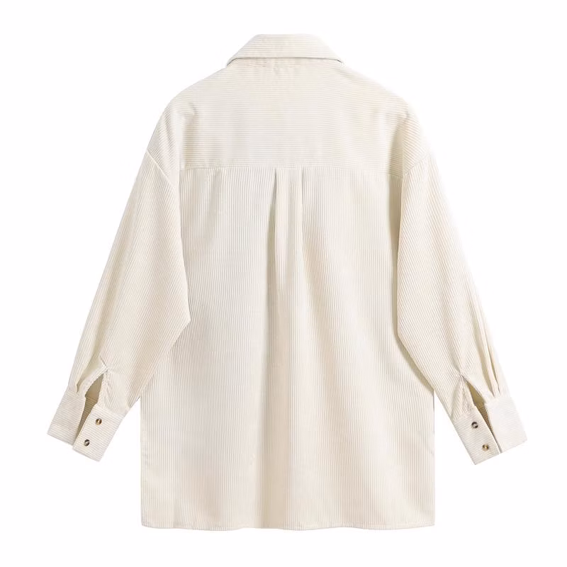 Custom Women Blouse Shirt Blouses White Tops Shirt Long Sleeve Over Size Womens White Basic Casual Shirt Wrap Top Trans
