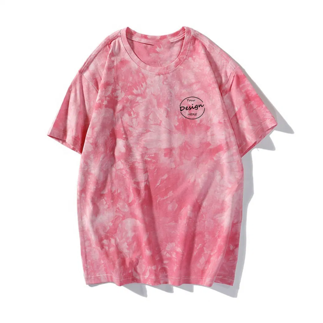 Wholesale Custom Clothes Short Sleeve Tie Dye Colorful Cotton T Shirts Mens Oversize Tie Dye Tee Shirt