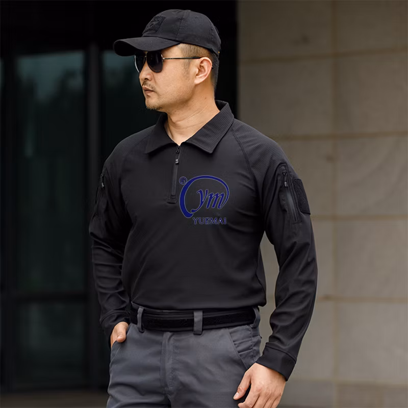 Custom Mens Summer Tactical T-Shirt Short Sleeve Golf Pocket Polo Shirt