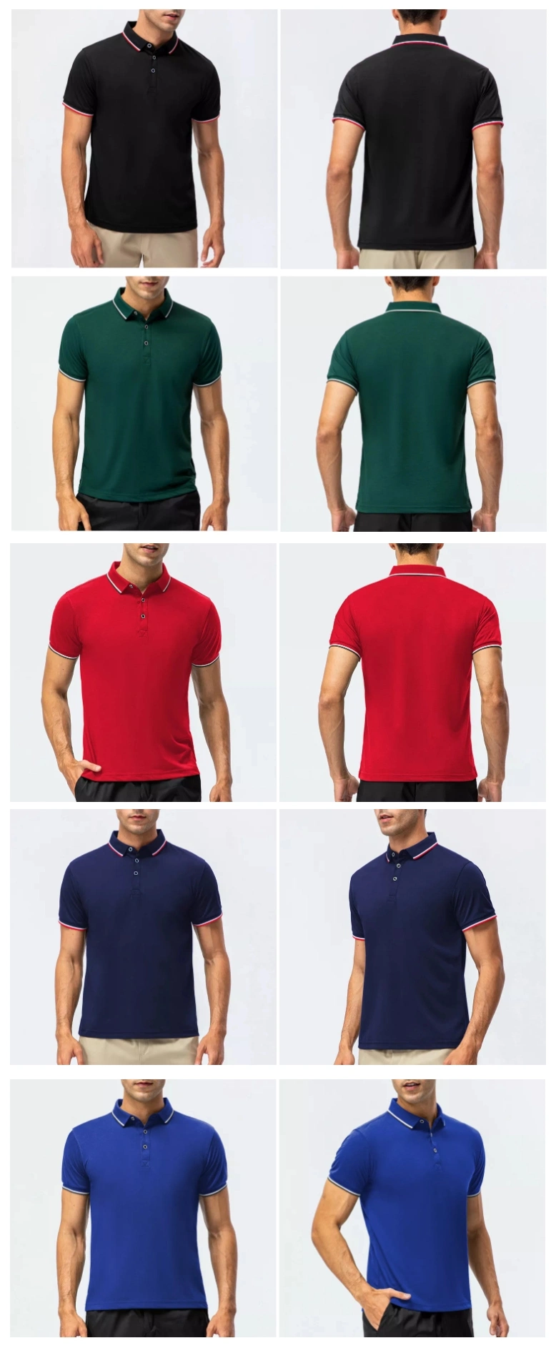 Xsunwing Custom High Quality Men&prime; S Plain Blank Cotton Polo T Shirt Design Unisex Fashion Embroidered Printed Golf Polo Shirt Wdq15002