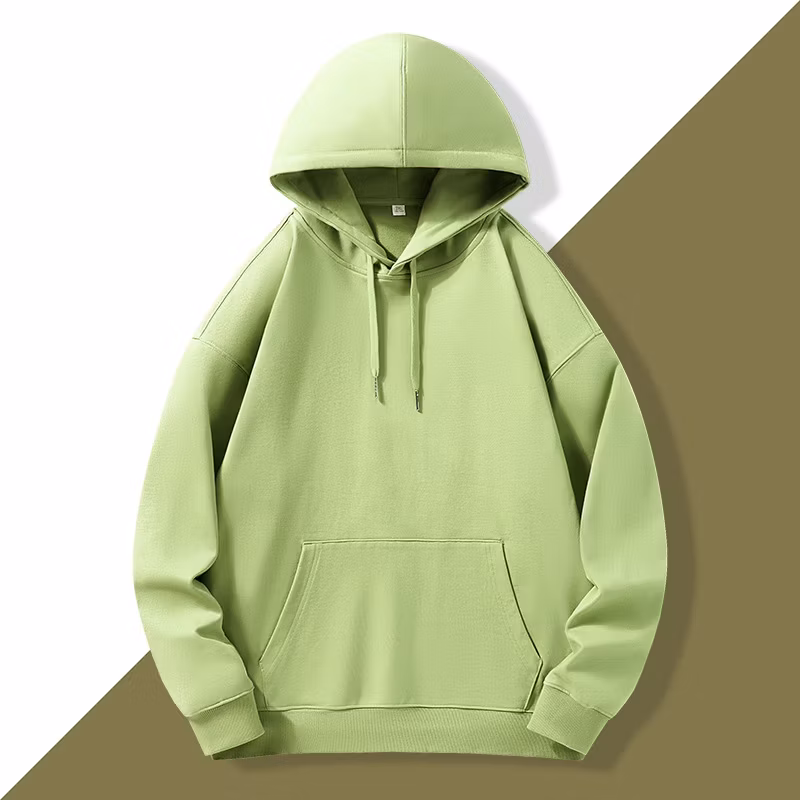 Customize Fashion Smooth Pullover Blank Plain Thick Clothes Men Long Sleeve Polo Sport Sweater Hoodie Shirts Coat Combed Pure Cotton Spring Hooded Sweatshirts