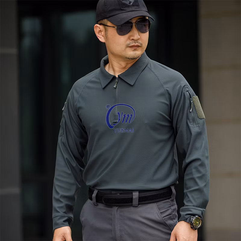 Custom Mens Summer Tactical T-Shirt Short Sleeve Golf Pocket Polo Shirt