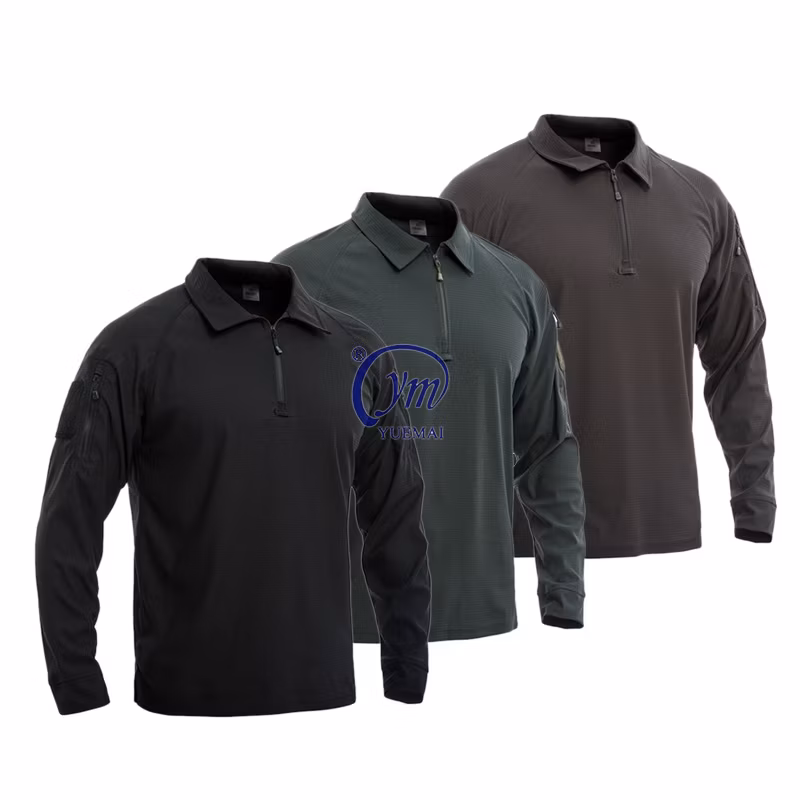 Custom Mens Summer Tactical T-Shirt Short Sleeve Golf Pocket Polo Shirt