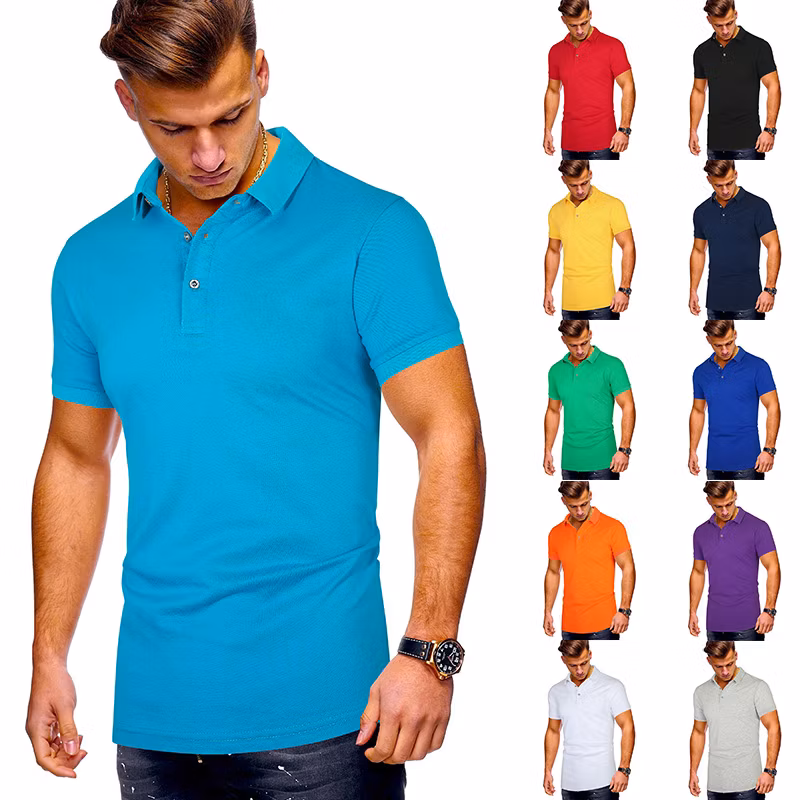 OEM Wholesale Custom Logo Plain Blank Gym Clothes Quick Dry Fit Shirts Original Cotton Polo T Shirt for Men Made in China