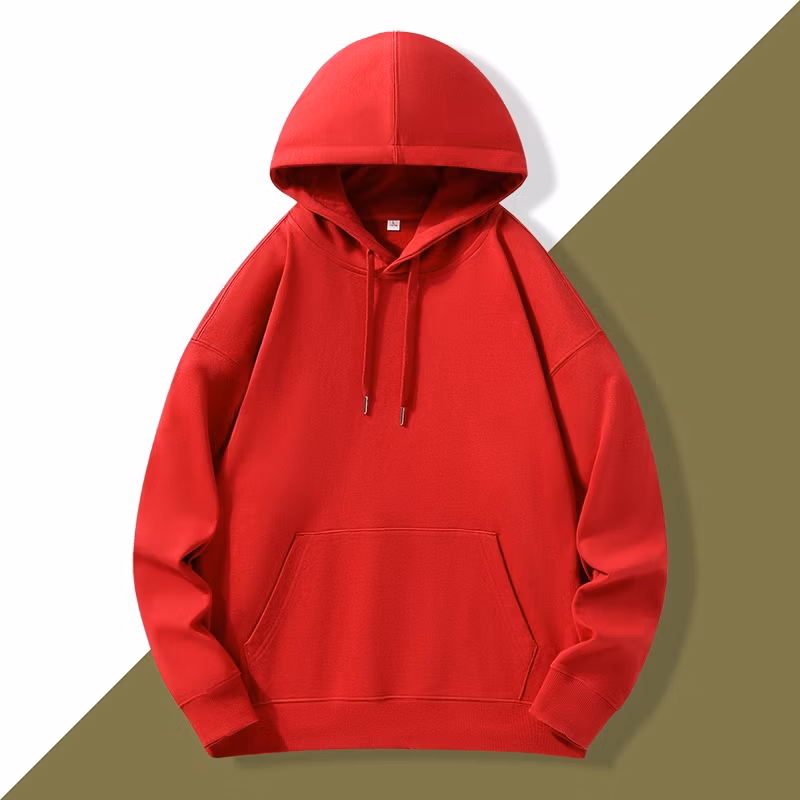 Customize Fashion Smooth Pullover Blank Plain Thick Clothes Men Long Sleeve Polo Sport Sweater Hoodie Shirts Coat Combed Pure Cotton Spring Hooded Sweatshirts