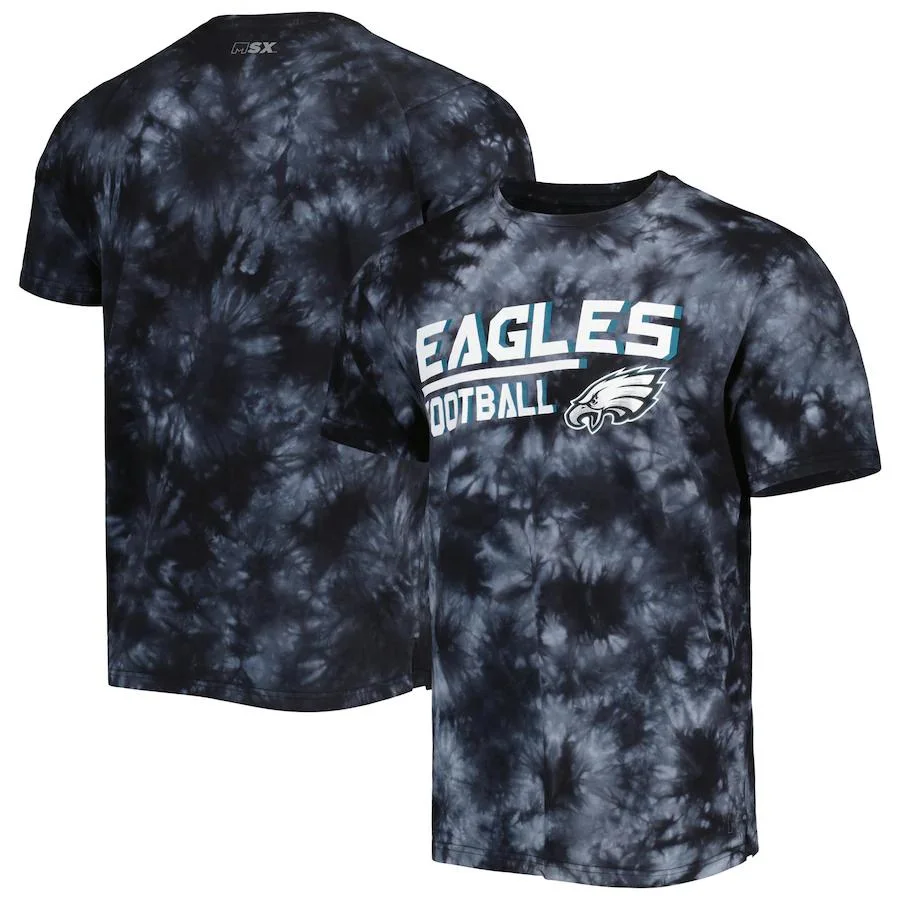 Wholesale Dropshipping Men&prime;s Broncos Chiefs Jaguars Dolphins Texans Seahawks Msx by Michael Strahan Gray Resolution Tie-Dye Raglan T-Shirt