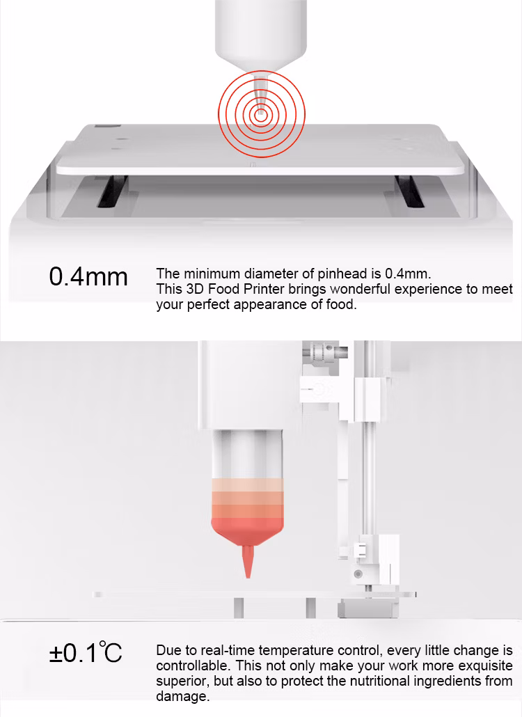 Wiibooxsweetin Intelligent Sliver Home DIY 3D Desktop Food Chocolate Printer