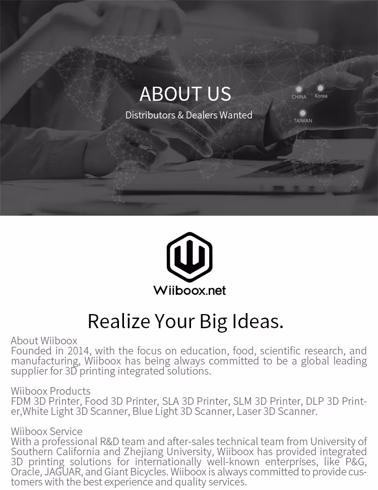 Wiiboox M400 DIY Design Intelligentization Large Size Industrial Fff 3D Printer
