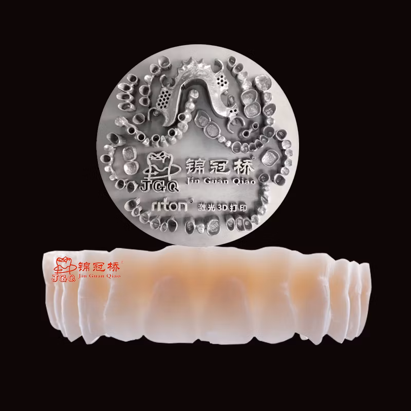 3D Printer Print Metal Crown Long-Span Pfm Dental Bridges with Porcelain Built up