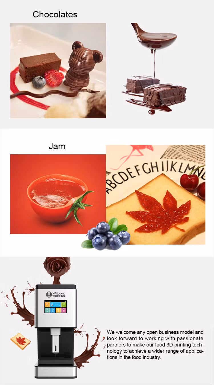 Wiibooxsweetin Intelligent Sliver Home DIY 3D Desktop Food Chocolate Printer