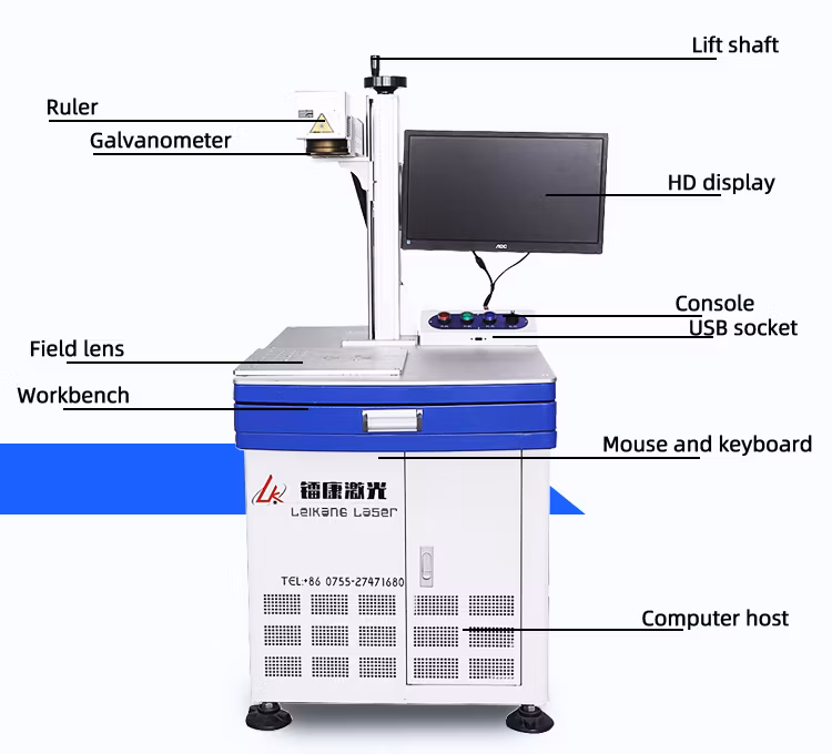 20W 30W Metal Marking Machine Laser Date Printer Crystal 3D Fiber Laser Marking Machine