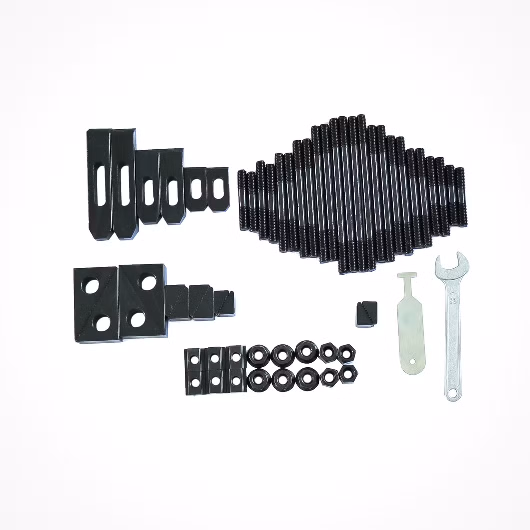 58PCS Clamping Kit with Metal Holder 1/2"-13 Stud Size, 9/16"T-Slot, 7/8"T-Nut Width for CNC Machine Accessories Tools