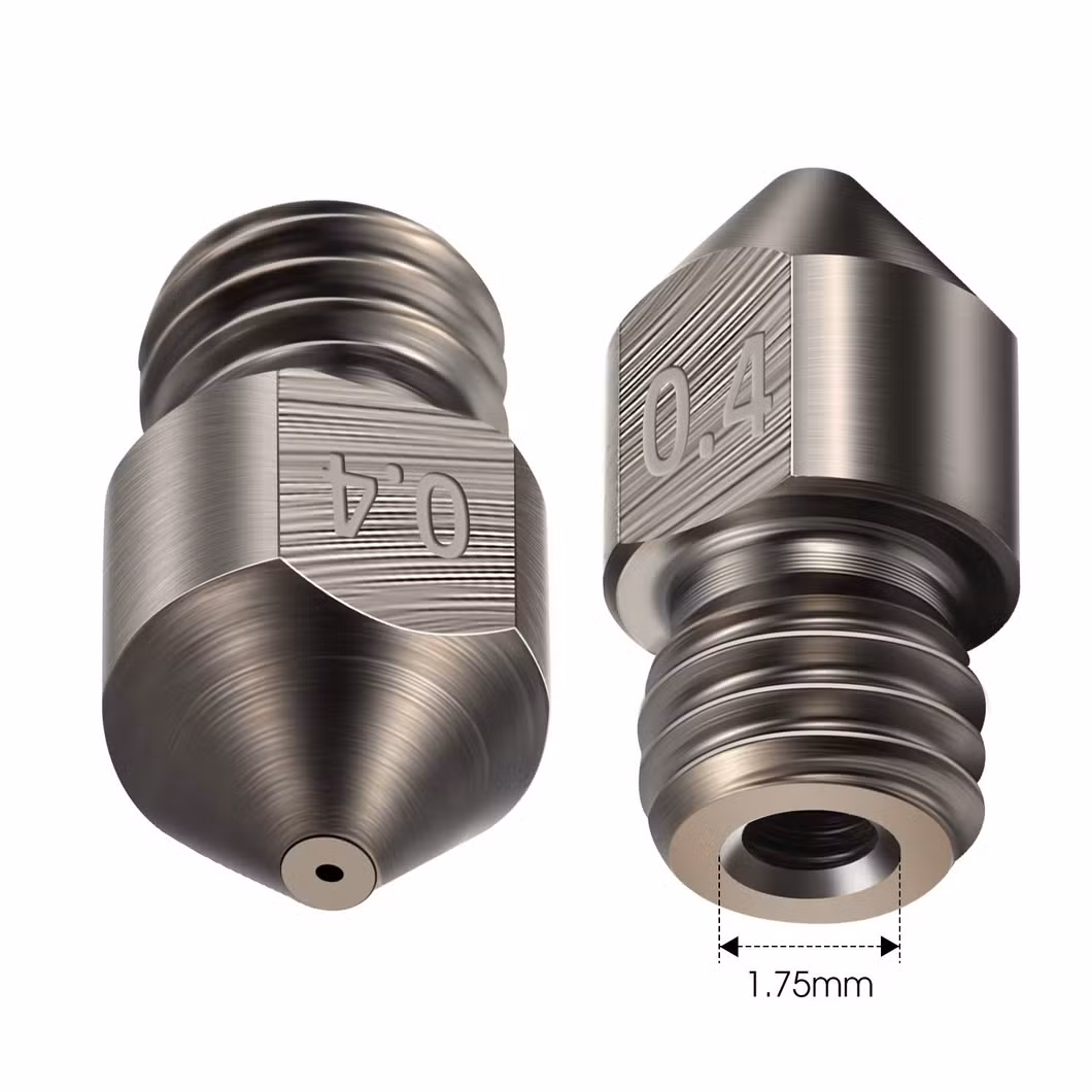 Mk8 Hardened Steel Nozzle 3D Printer M6 Thread 1.75mm 0.4/0.8/1.0/1.2mm Filament