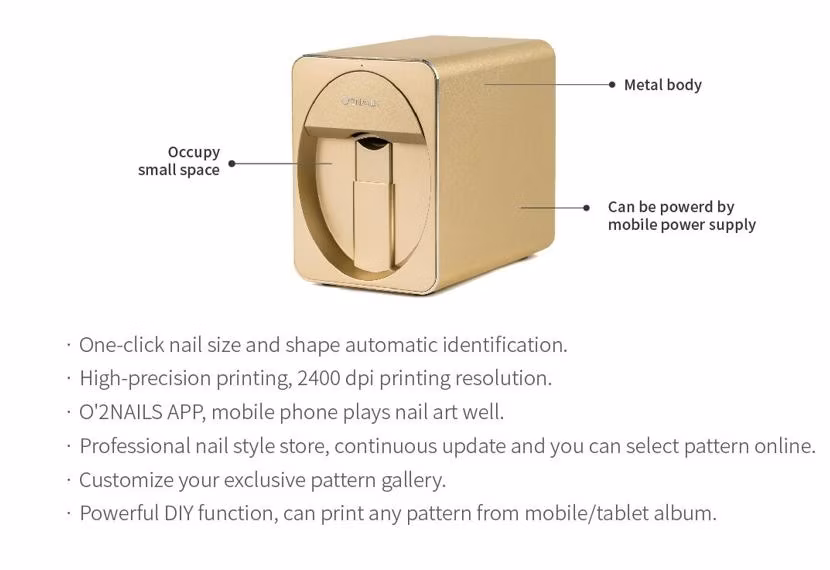 2022 Hot Product High Efficiency Nail 3D Printer Personalizes Customized Nail Patterns