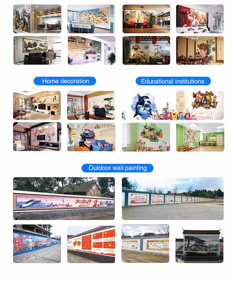 Faith Advanced Industrial PC Control Direct to Wall Photo Quality UV 2D 3D Vertical Wall Printer with Cmyk+W Ink Color