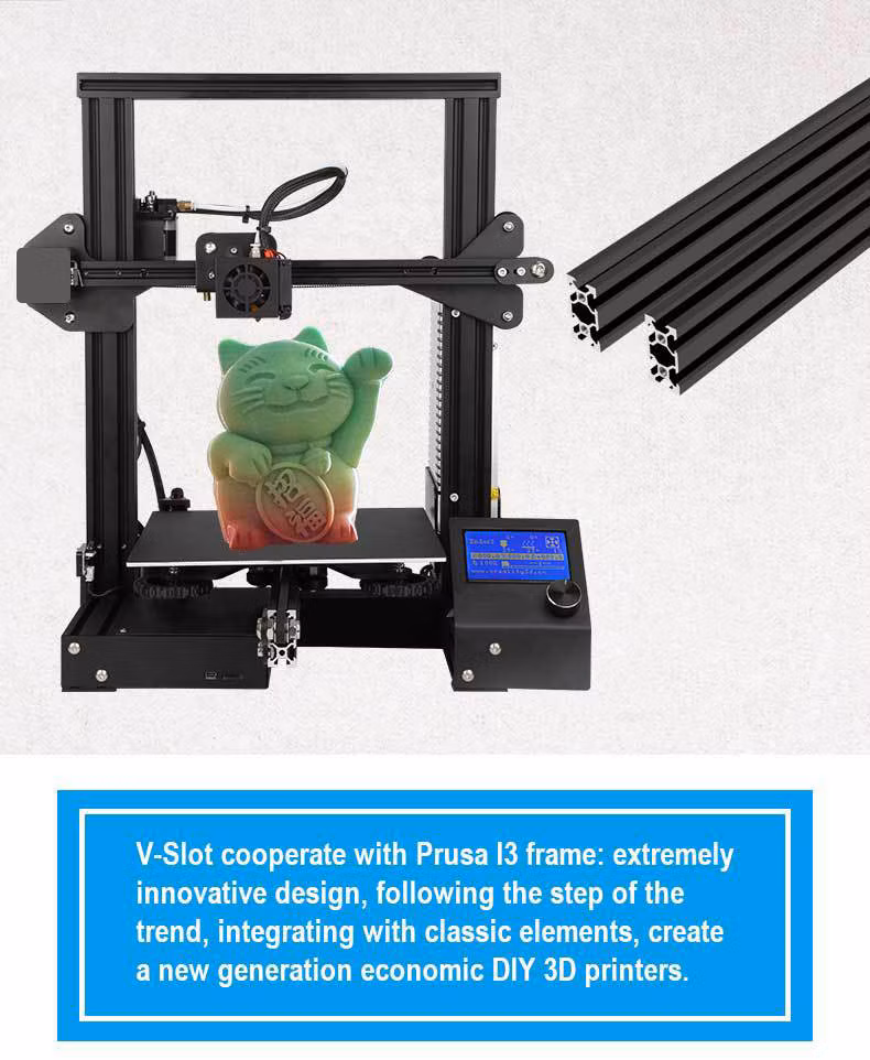 Hot Selling Extruder 3D Printer Machine Aluminium Profile DIY 220*220*250mm for Home Use