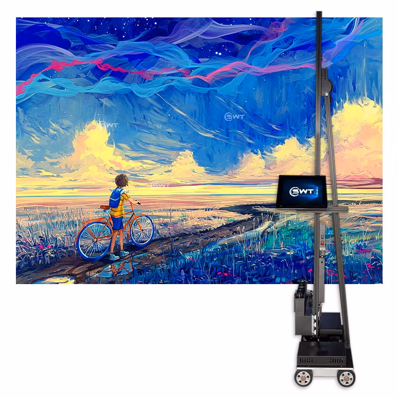 Spray Painter 3D Painting Machine Wall Printer Vertical Wall Inkjet Automatic Ground Floor Ground Graffiti School Wall Printing Machine