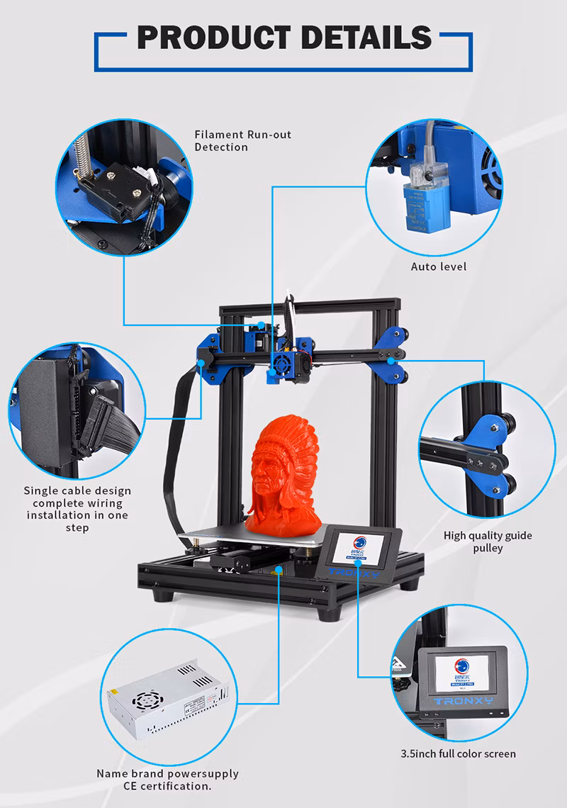 Industrial Desktop Fdm DIY Education Children 3D Printer Printing Size 255*255*260mm