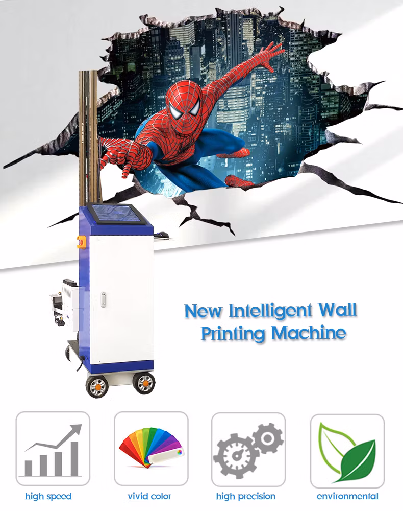 Fast Printing Speed Wall Painter Machine Colorful UV Ink 3D Mural Inkjet Printer Machine for Inside and Outside Advertisement Printing