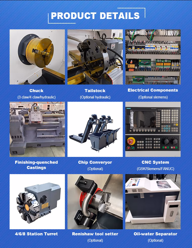 Ck6150 Small Flat Bench Cutting Horizontal Metal Machine Bed CNC Lathe