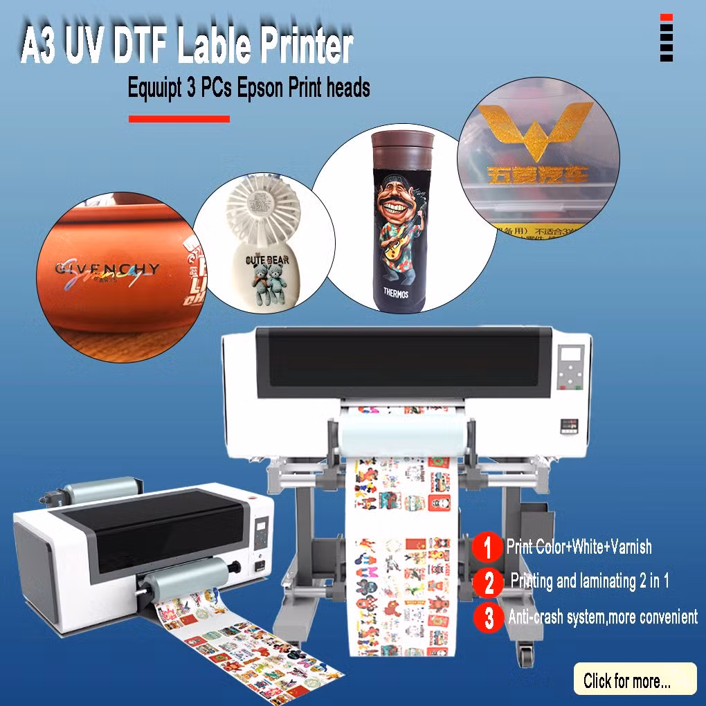 Transfer Film 3D Effect 60cm Roll to Roll UV Dtf Printer Sticker Dtf UV Printer