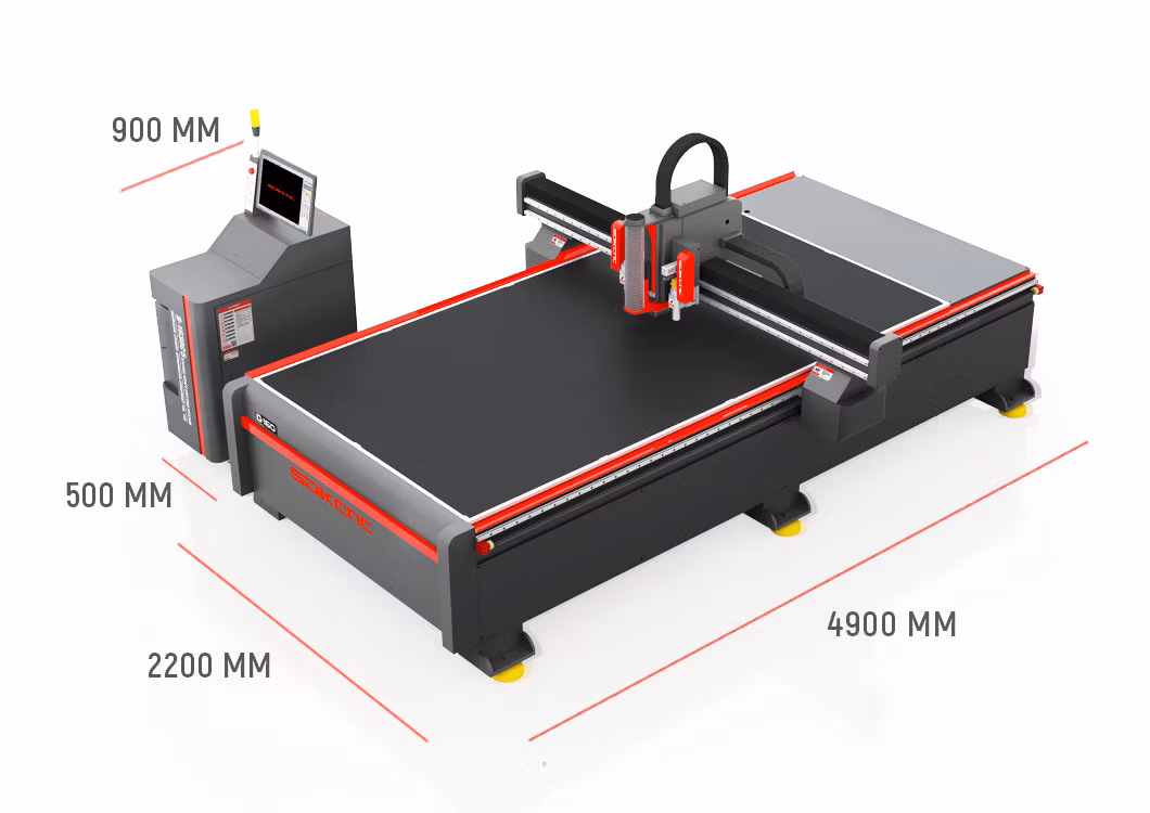 Automatic CNC Router with Foam Blade for Tape Rubber Tissue Paper Rewinding Foam Plastic Fabric Corrugated Carton Box Cardboard Cutting Engraving Machine