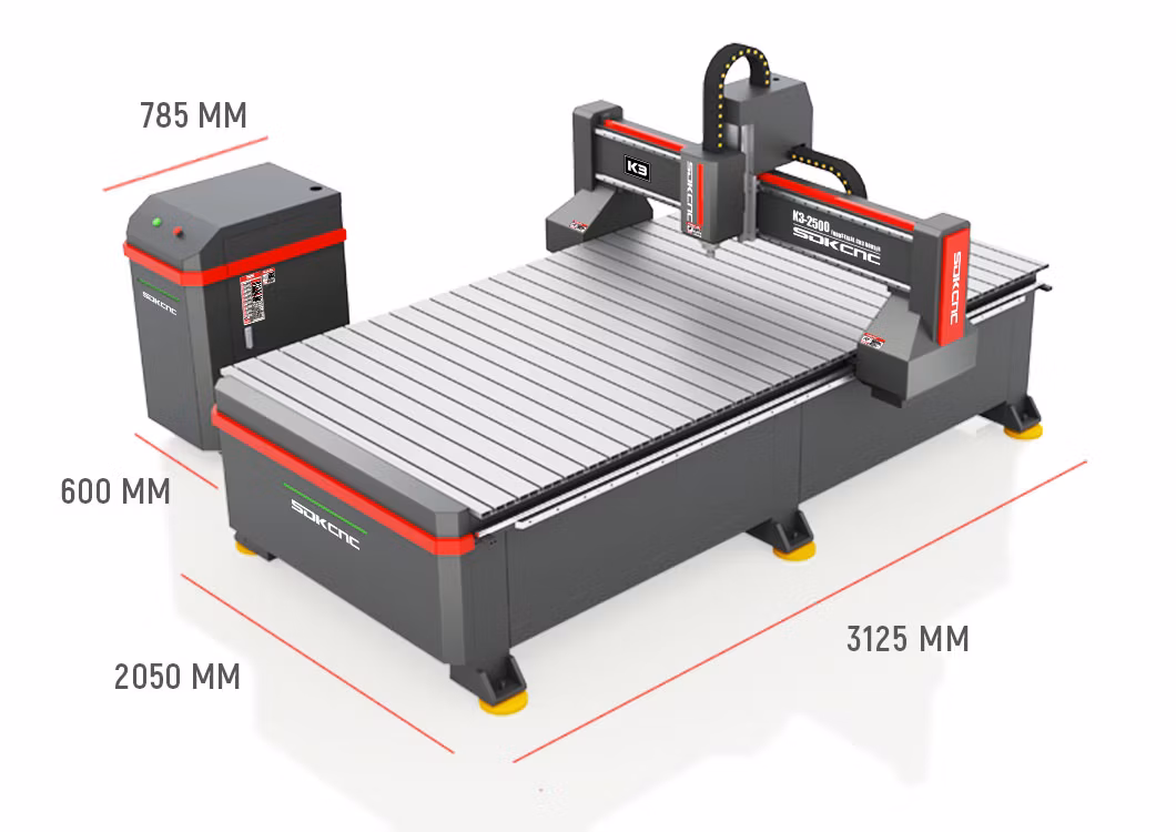 New Design Wood MDF Acrylic Metal Engraving Cutting Machine CNC Router for Furniture Wood Door Making Advertising Woodworking Acrylic PVC Cutting