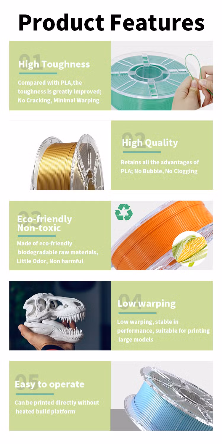 Iboss Strong Toughness for 3D Printer Silk Gold PLA Filament 3D Printing Filament