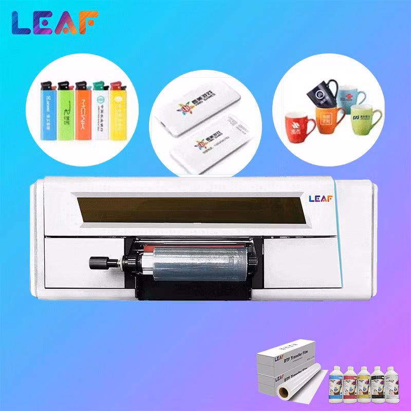 Leaf 30cm 60cm dtf UV film printer 3D roll to roll direct to film Digital inkjet flatbed uv printer for A/B film