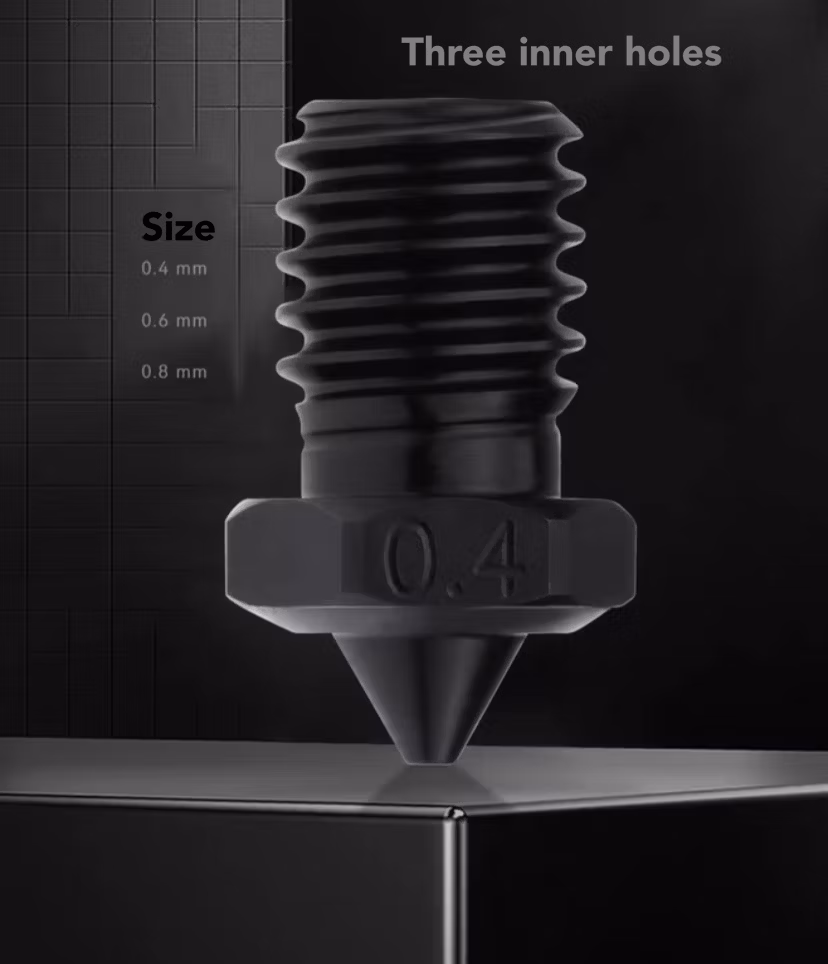 3D Printer Accessories E3d V6 Hard Steel Cht Nozzle 0.4/0.6/0.8 High Flow Wear-Resistant Cloning Nozzle