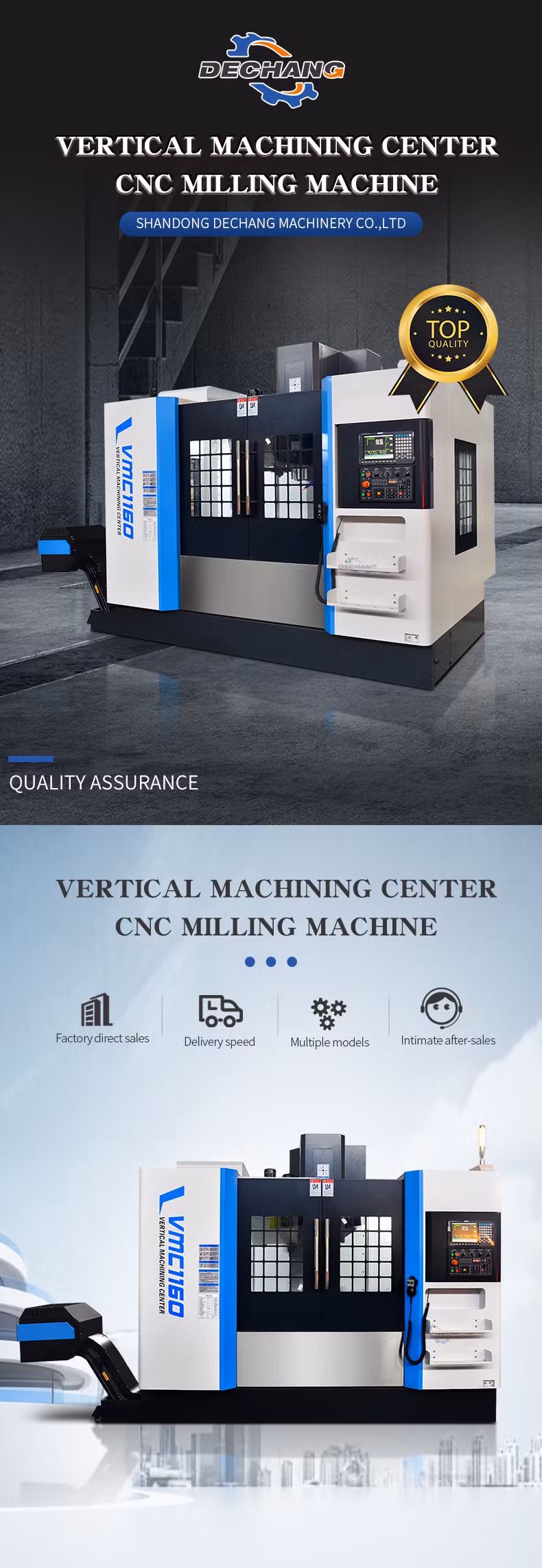 Metal Cutting CNC Vertical Machining Center Vmc1160 CNC Milling Machine Price