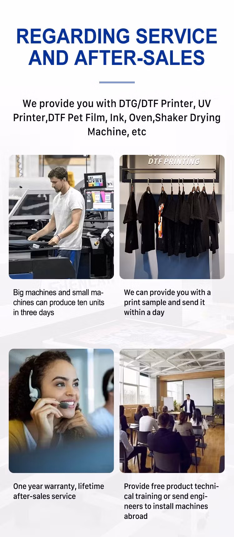 16 Years Printing Machine Manufacturers Wholesale 3D Tshirt Printing 8 Color DTG Printer with I3200 Print Head