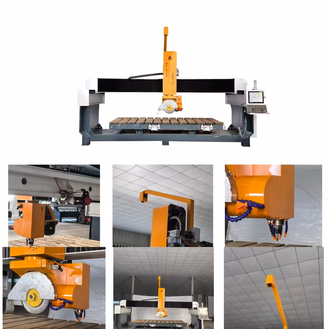 5+1 Axis CNC Bridge Saw, Milling Cutter, Stone Cutting Machine Within Camera