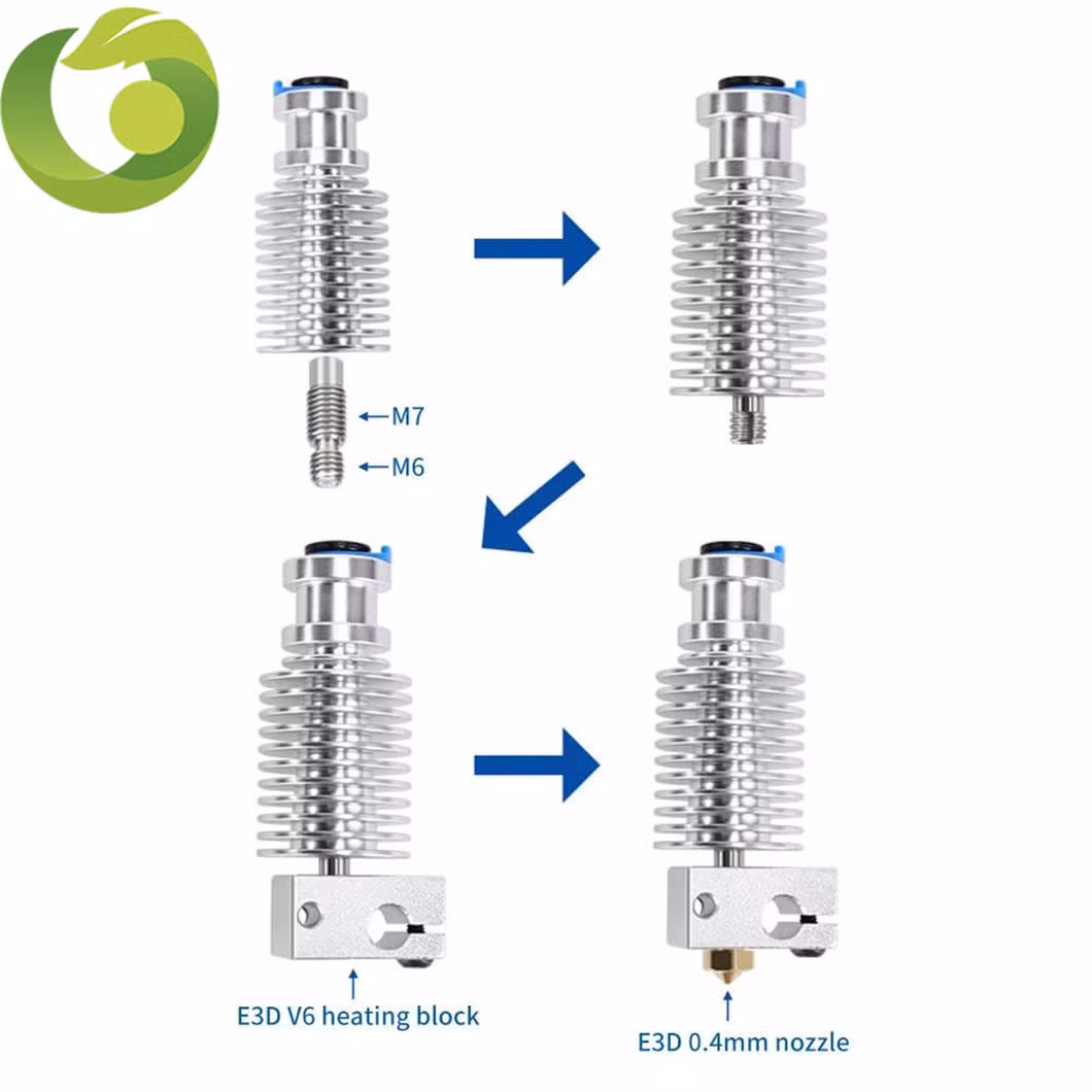 3D Printer E3d V6 Remote Radiator Pipe 1.75mm Dedicated All-Metal Build in Connector for Titan Extruder