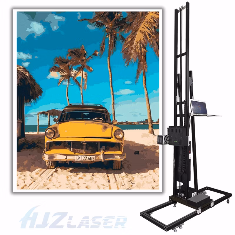 Hjz 3D UV Intelligent Vertical Wall Printer Decoration on Wall Printing Machine