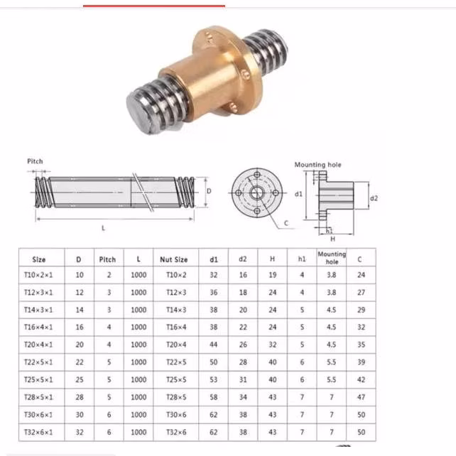 Factory 3D Printer Guide Rail Ballscrew Sets T8 Lead Screw 1000 mm