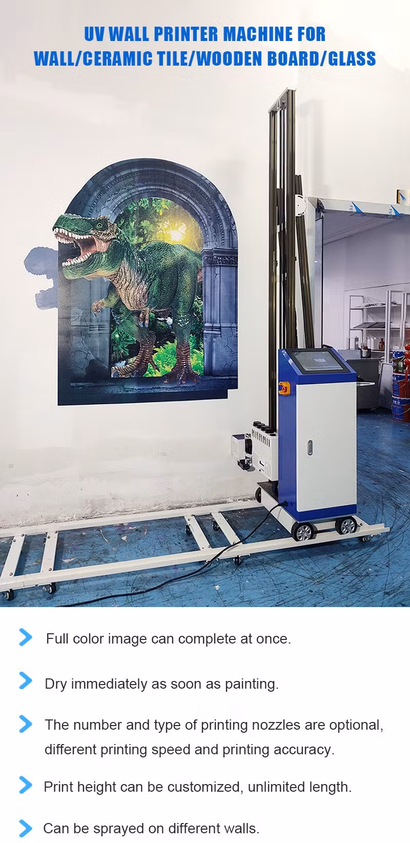 Daliiprint Portable New Automatic 3D Vertical Wall Printer Direct to Wall Painting Machine