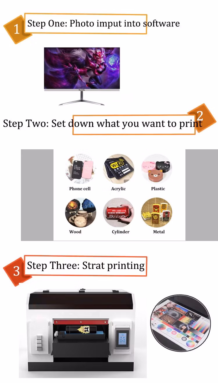 Impresora 3D Mini Best A3 A4 R1390 UV Flatbed Printer for Phone Case Glass Printing