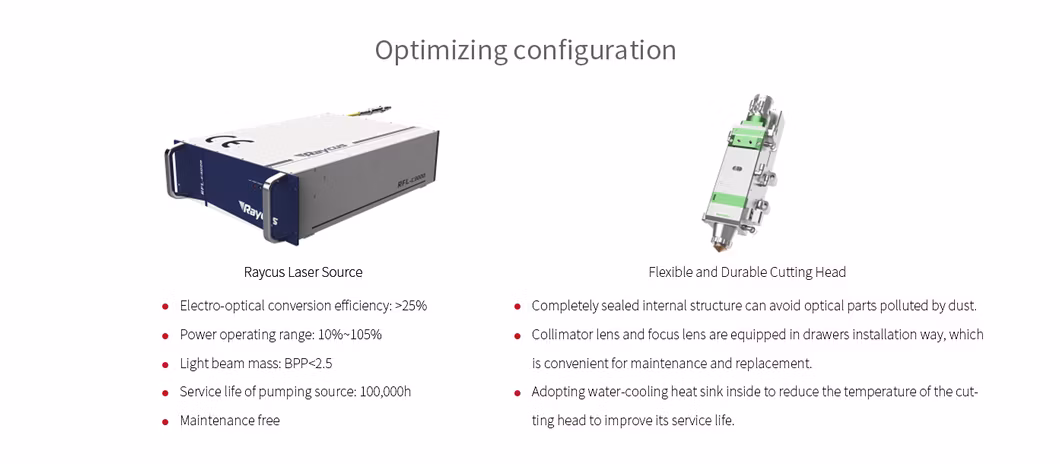 Metal Sheet CNC Fiber Laser Cutting Machine with Separate Electric Cabinet for Stainless Steel/Carbon Steel/Aluminum/Copper/Brass